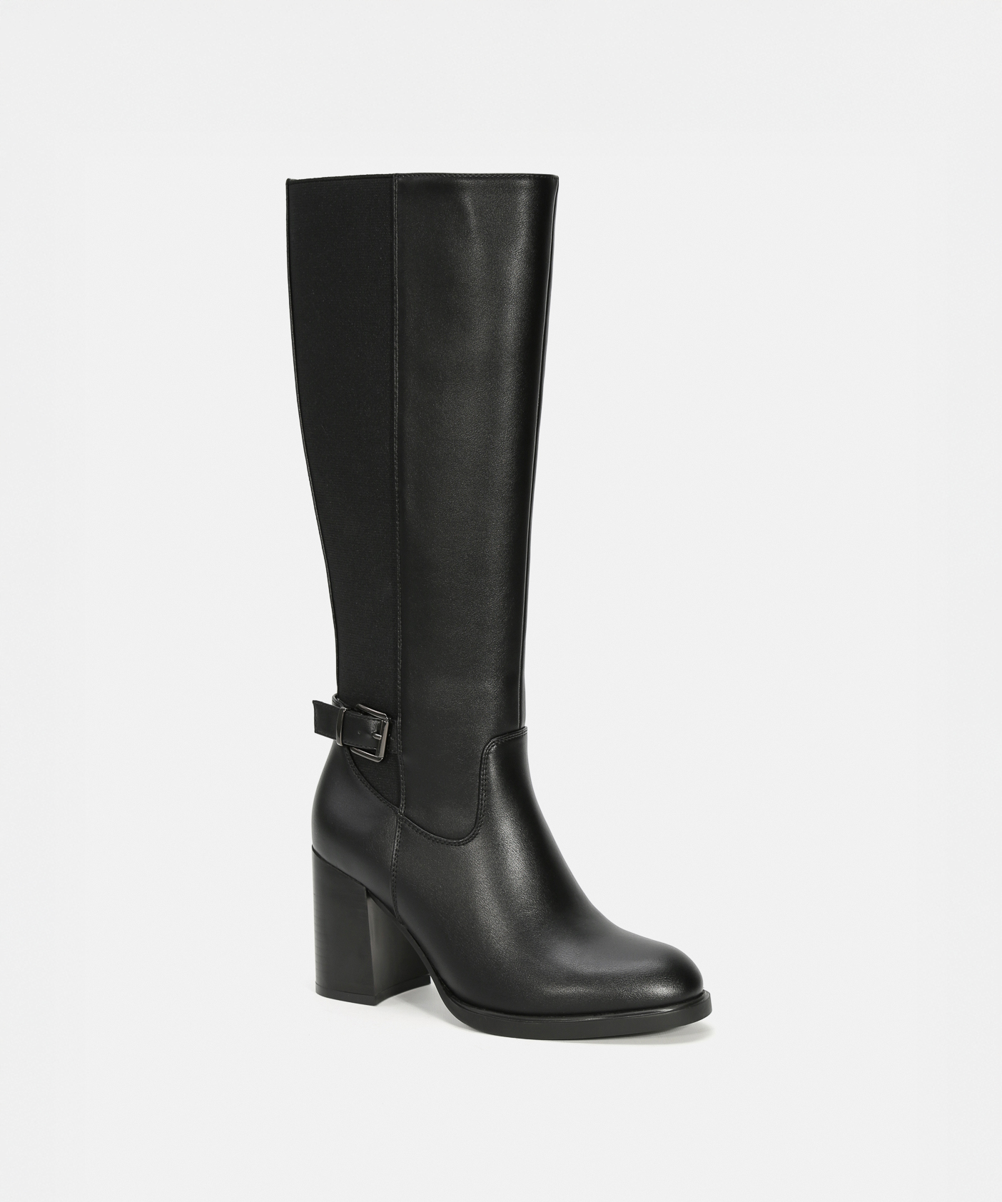 Botas altas tacón hebilla image number null